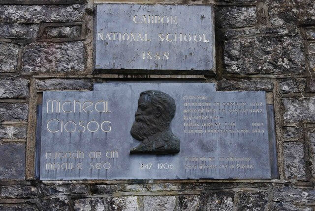 R2799 : The old National School (2) - two plaques, Carran, Co. Clare