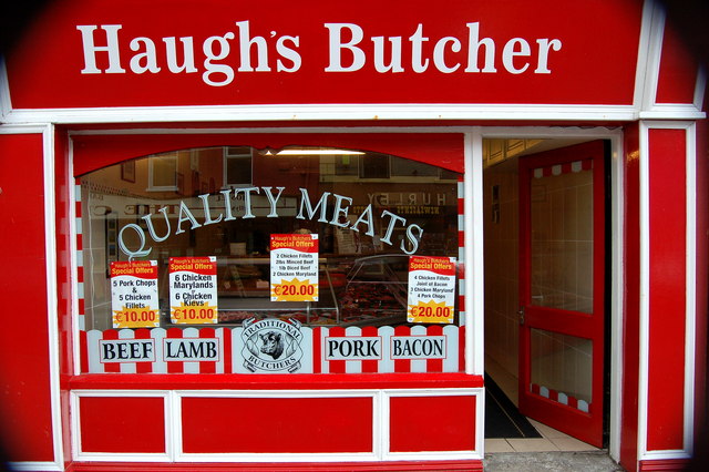 R0579 : Milltown Malbay - Main Street (N67) - Haugh's Butcher R0579 : Milltown Malbay - Main Street (N67) - Haugh's Butcher