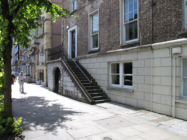 W6771 : Merchant's main door above storage, South Mall, Cork W6771 : Merchant's main door above storage, South Mall, Cork