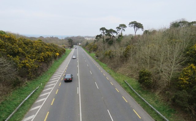 W7168 : View from bridge over N28 W7168 : View from bridge over N28