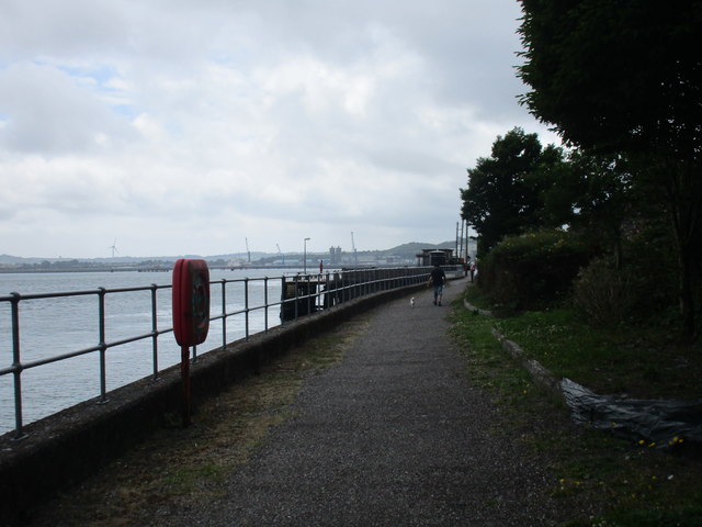 W7766 : Course of the Crosshaven extension of the Cork, Blackrock and Passage Railway