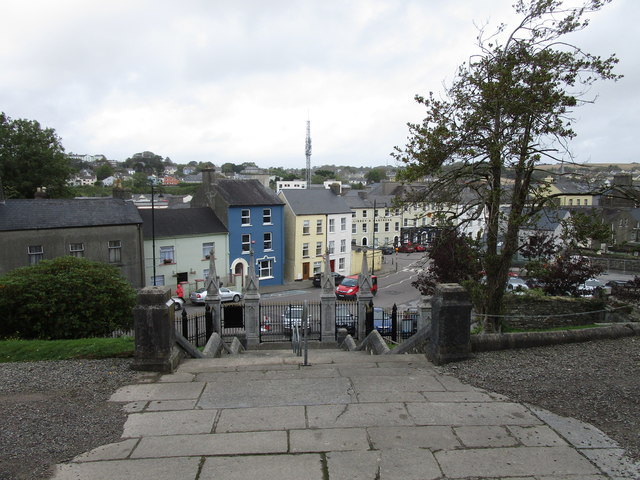 W4854 : Steps down from St. Peter's church to Ballymodan Place, Bandon