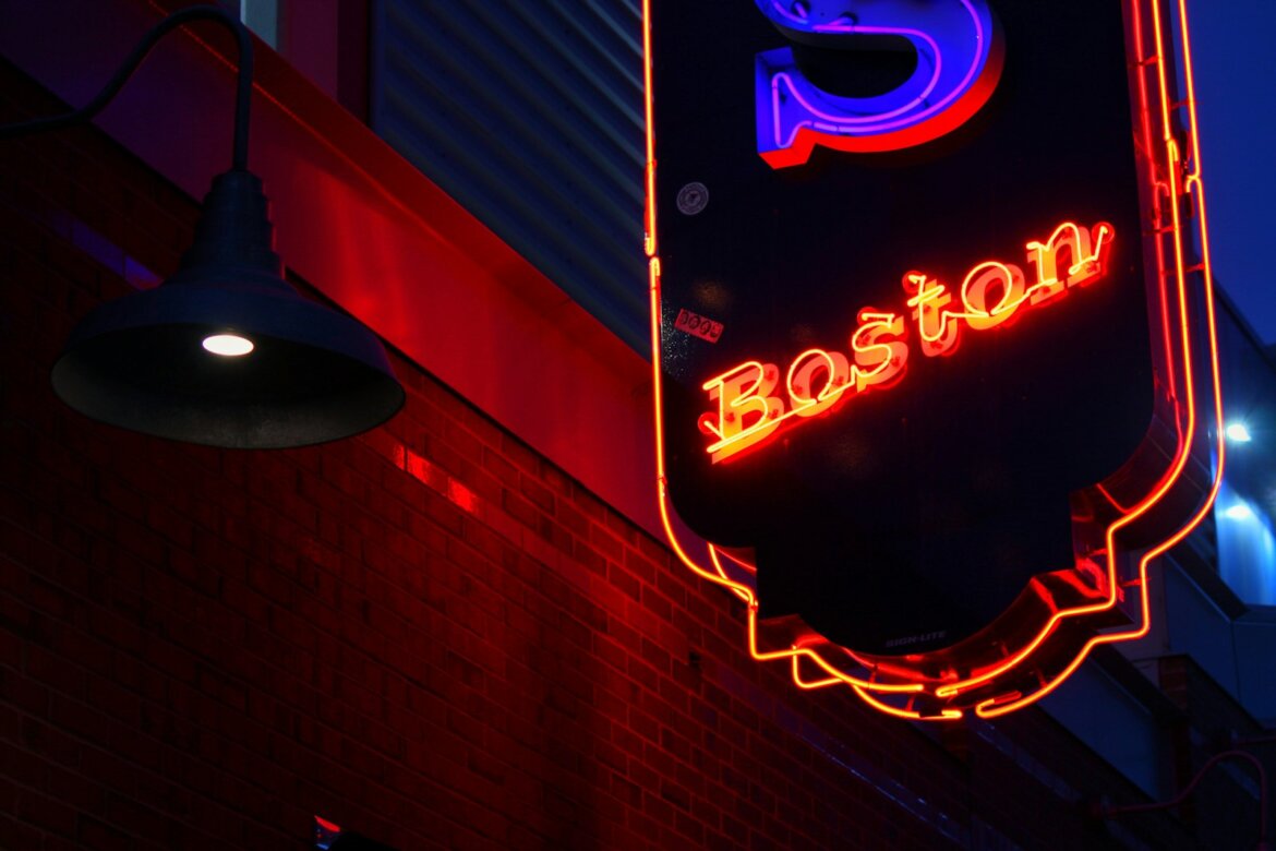 Neon sign indicates a bar named "boston."