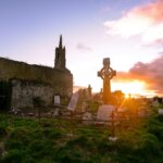gray concrete building during sunset